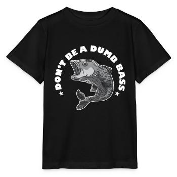 Ne soyez pas un achigan stupide Pêche en eau salée en haute mer - T-shirt bio MINI CREATOR Stanley/Stella Enfant - noir - Devant - Mikhail (115cm)