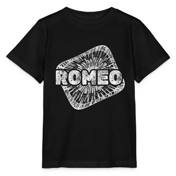 Romeo als Sternenstaub - Stanley/Stella Kinder T-Shirt MINI CREATOR  - Schwarz - Vorne - Mikhail (115cm)