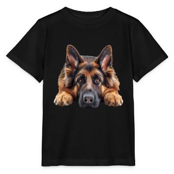 Berger allemand - T-shirt bio MINI CREATOR Stanley/Stella Enfant - noir - Devant - Mikhail (115cm)
