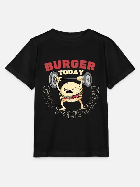Burger Heute Fitnessstudio Morgen - Stanley/Stella Kinder T-Shirt MINI CREATOR  - Schwarz