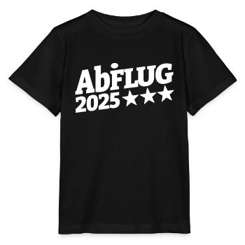 ABiFLUG 2025 - Abflug - Abitur - Wortspiel - Stanley/Stella Kinder T-Shirt MINI CREATOR  - Schwarz - Vorne - Mikhail (115cm)