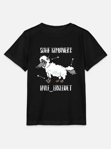 Schaf Wolf Schafspelz Spruch lustig - Stanley/Stella Kinder T-Shirt MINI CREATOR - Schwarz