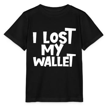 J’ai perdu mon portefeuille - T-shirt bio MINI CREATOR Stanley/Stella Enfant - noir - Devant - Mikhail (115cm)