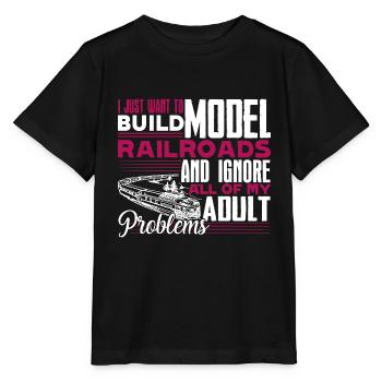 Model Railroad Build Model Railroads - Stanley/Stella MINI CREATOR Kids’ T-Shirt - black - Front - Mikhail (115cm)