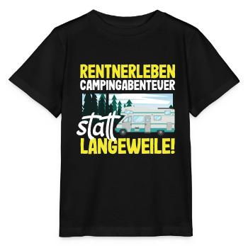 Rentnerleben - Campingabenteuer statt Langeweile - Stanley/Stella Kinder T-Shirt MINI CREATOR  - Schwarz - Vorne - Mikhail (115cm)