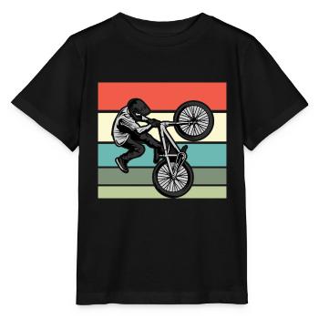 BMX Rider Vintage Retro Hobby Sport Bike Chemise - T-shirt bio MINI CREATOR Stanley/Stella Enfant - noir - Devant - Mikhail (115cm)