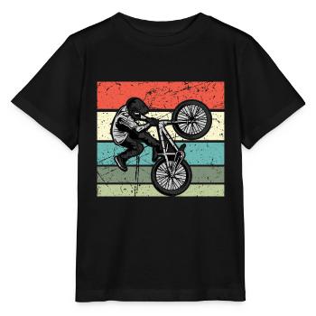 BMX Accessories Kids Bike Retro - Stanley/Stella MINI CREATOR Kids’ T-Shirt - black - Front - Mikhail (115cm)