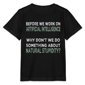 Intelligence artificielle - T-shirt bio MINI CREATOR Stanley/Stella Enfant - noir - Devant - Mikhail (115cm)