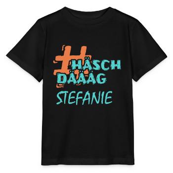 First name Stefanie - Stanley/Stella MINI CREATOR Kids’ T-Shirt - black - Front - Mikhail (115cm)