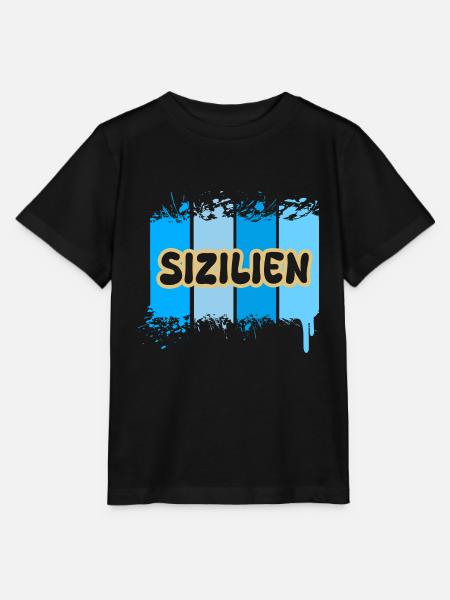 Sizilien - Stanley/Stella Kinder T-Shirt MINI CREATOR - Schwarz