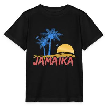Plage Jamaïque Jamaïque - T-shirt bio MINI CREATOR Stanley/Stella Enfant - noir - Devant - Mikhail (115cm)