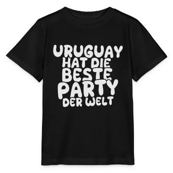 Urlaubsland Uruguay - Stanley/Stella Kinder T-Shirt MINI CREATOR  - Schwarz - Vorne - Mikhail (115cm)
