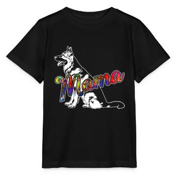 German Shepherd German Shepherd Mama - Stanley/Stella MINI CREATOR Kids’ T-Shirt - black - Front - Mikhail (115cm)