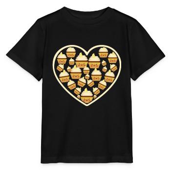 Mignon Cupcake Coeur Boulanger Baking Chef Pâtissier - T-shirt bio MINI CREATOR Stanley/Stella Enfant - noir - Devant - Mikhail (115cm)