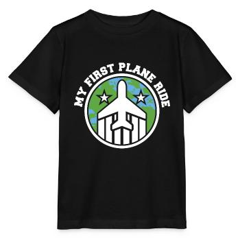 My First Airplane Ride Vacation Trip Solo - Stanley/Stella MINI CREATOR Kids’ T-Shirt - black - Front - Mikhail (115cm)
