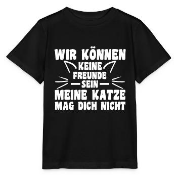 Katze Miezekatze Katzenliebhaber Katzenbesitzer Ka - Stanley/Stella Kinder T-Shirt MINI CREATOR  - Schwarz - Vorne - Mikhail (115cm)