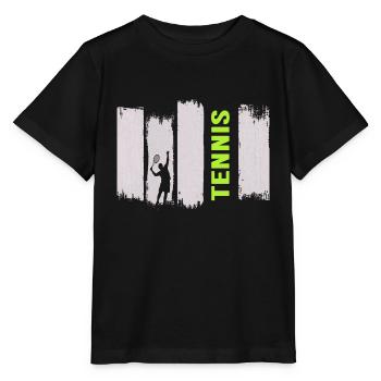 Tennis Match Ball Tennis Player Tennis Match - Stanley/Stella MINI CREATOR Kids’ T-Shirt - black - Front - Mikhail (115cm)