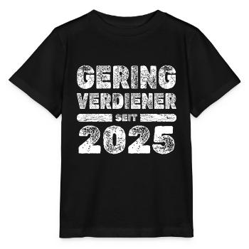 Personnes à faible revenu 2025 - T-shirt bio MINI CREATOR Stanley/Stella Enfant - noir - Devant - Mikhail (115cm)