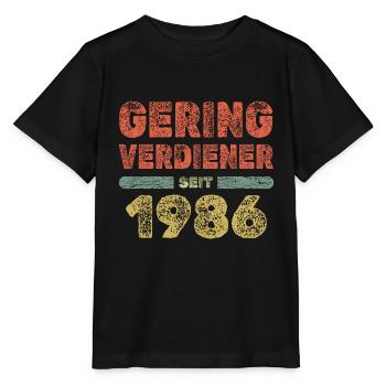 Personnes à faible revenu 1986 - T-shirt bio MINI CREATOR Stanley/Stella Enfant - noir - Devant - Mikhail (115cm)