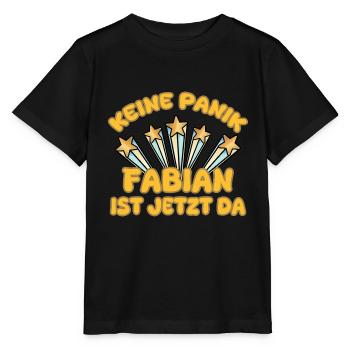 Vorname Fabian - Stanley/Stella Kinder T-Shirt MINI CREATOR  - Schwarz - Vorne - Mikhail (115cm)