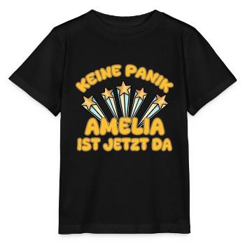 Prénom Amelia - T-shirt bio MINI CREATOR Stanley/Stella Enfant - noir - Devant - Mikhail (115cm)