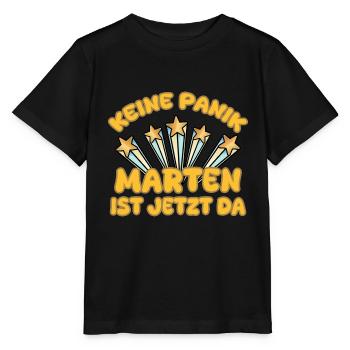 Prénom Marten - T-shirt bio MINI CREATOR Stanley/Stella Enfant - noir - Devant - Mikhail (115cm)