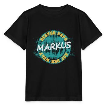 Vatertag Markus - Stanley/Stella Kinder T-Shirt MINI CREATOR  - Schwarz - Vorne - Mikhail (115cm)