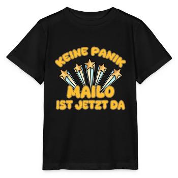 Prénom Mailo - T-shirt bio MINI CREATOR Stanley/Stella Enfant - noir - Devant - Mikhail (115cm)