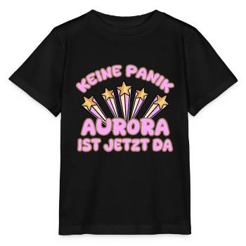 Frauenname Aurora - Stanley/Stella Kinder T-Shirt MINI CREATOR  - Schwarz - Vorne - Mikhail (115cm)