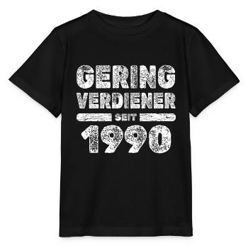Personnes à faible revenu 1990 - T-shirt bio MINI CREATOR Stanley/Stella Enfant - noir - Devant - Mikhail (115cm)