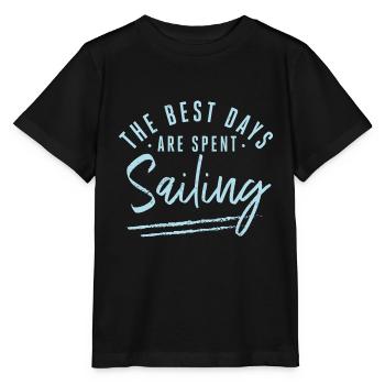 Les meilleurs jours sont passés à naviguer Dictons Voile - T-shirt bio MINI CREATOR Stanley/Stella Enfant - noir - Devant - Mikhail (115cm)