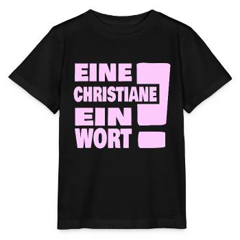 Eine Christiane ein Wort - Stanley/Stella Kinder T-Shirt MINI CREATOR  - Schwarz - Vorne - Mikhail (115cm)
