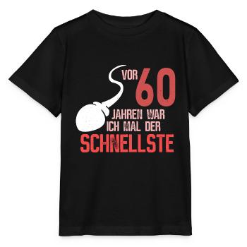 60. Geburtstag - schnellster im Verkehr - Stanley/Stella Kinder T-Shirt MINI CREATOR  - Schwarz - Vorne - Mikhail (115cm)