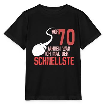 70. Geburtstag - schnellster im Verkehr - Stanley/Stella Kinder T-Shirt MINI CREATOR  - Schwarz - Vorne - Mikhail (115cm)