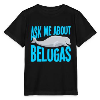 Béluga Béluga Baleine Observation des baleines Dauphin Dauphin - T-shirt bio MINI CREATOR Stanley/Stella Enfant - noir - Devant - Mikhail (115cm)
