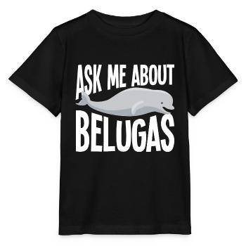 Béluga Béluga Baleine Observation des baleines Dauphin Dauphin - T-shirt bio MINI CREATOR Stanley/Stella Enfant - noir - Devant - Mikhail (115cm)