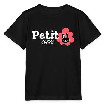 Petit cœur. Bébé. - T-shirt bio MINI CREATOR Stanley/Stella Enfant - noir - Devant - Mikhail (115cm)