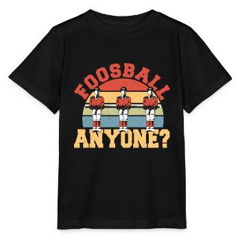 Retro Table Soccer Player Vintage Foosball Anyone - Stanley/Stella Kinder T-Shirt MINI CREATOR  - Schwarz - Vorne - Mikhail (115cm)