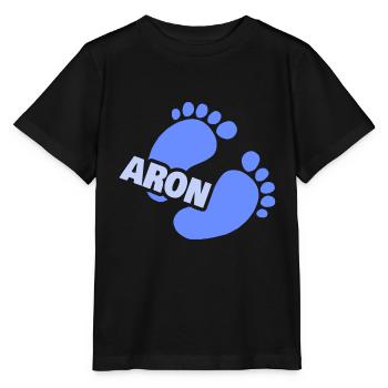 Geburt Aron - Stanley/Stella Kinder T-Shirt MINI CREATOR  - Schwarz - Vorne - Mikhail (115cm)