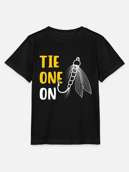Tie One On Fliegenfischen - Stanley/Stella Kinder T-Shirt MINI CREATOR  - Schwarz