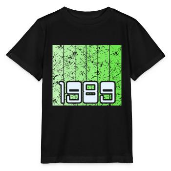 Grün 1989 - Stanley/Stella Kinder T-Shirt MINI CREATOR  - Schwarz - Vorne - Mikhail (115cm)