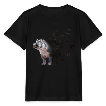 Nilpferd - Stanley/Stella Kinder T-Shirt MINI CREATOR  - Schwarz - Vorne - Mikhail (115cm)