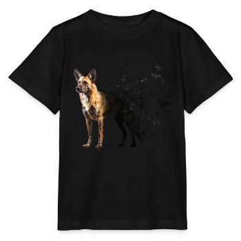Chien de chasse peint - T-shirt bio MINI CREATOR Stanley/Stella Enfant - noir - Devant - Mikhail (115cm)