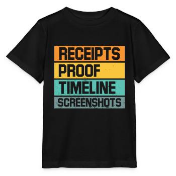 Receipts Timeline Screenshot Witty Retorts Snappy - Stanley/Stella MINI CREATOR Kids’ T-Shirt - black - Front - Mikhail (115cm)