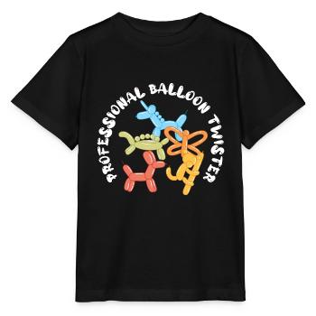 Professional Balloon Animal Twister Circus - Stanley/Stella MINI CREATOR Kids’ T-Shirt - black - Front - Mikhail (115cm)