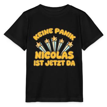 Cadeau pour Nicolas - T-shirt bio MINI CREATOR Stanley/Stella Enfant - noir - Devant - Mikhail (115cm)