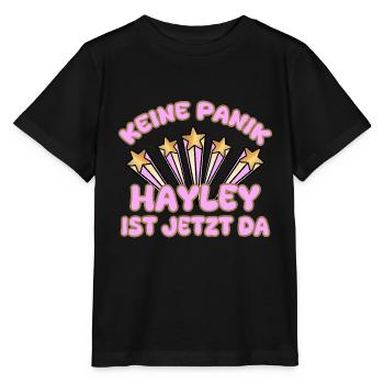 Hayley als Frauenname - Stanley/Stella Kinder T-Shirt MINI CREATOR  - Schwarz - Vorne - Mikhail (115cm)