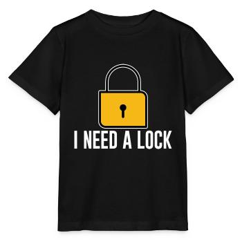 I Need A Lock 4 - Stanley/Stella Kinder T-Shirt MINI CREATOR  - Schwarz - Vorne - Mikhail (115cm)