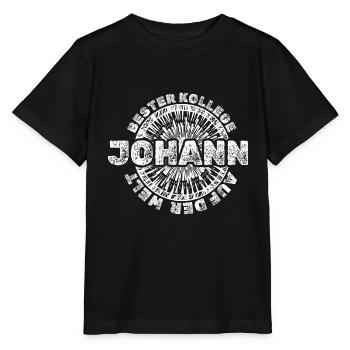 Prénom Johann - T-shirt bio MINI CREATOR Stanley/Stella Enfant - noir - Devant - Mikhail (115cm)