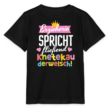 Kindergärtnerin Kita Knete Kauderwelsch Sprache - Stanley/Stella Kinder T-Shirt MINI CREATOR  - Schwarz - Vorne - Mikhail (115cm)